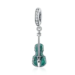 (image for) Pandora Style Silver Violin Dangle - SCC1097