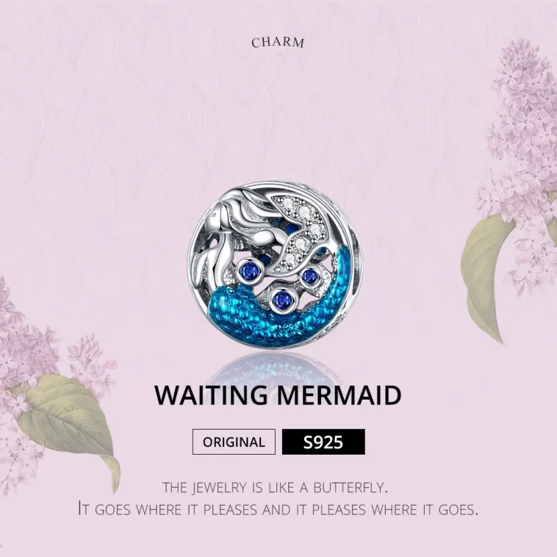 (image for) Pandora Style Silver Waiting For The Mermaid Charm - SCC1209 - View 2