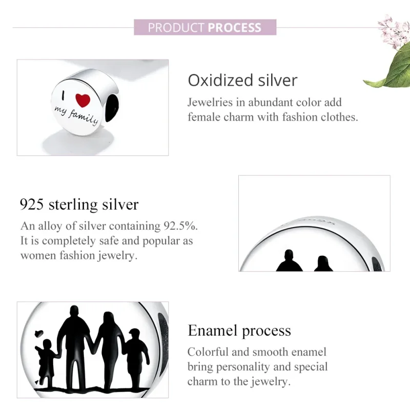(image for) Pandora Style Silver Warm Family Charm - SCC1662 - View 7