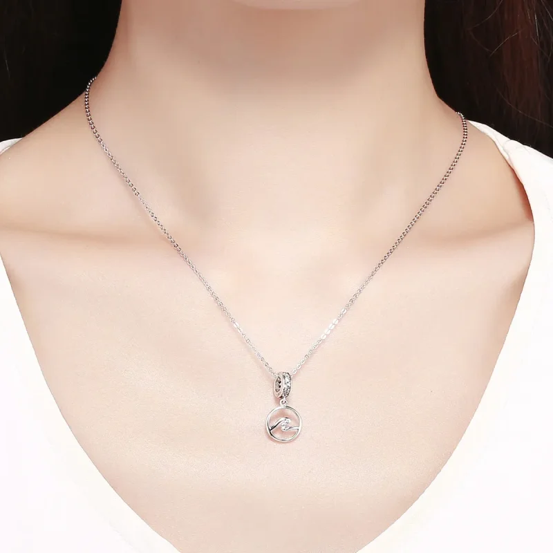 (image for) Pandora Style Silver Waves Dangle - SCC1031 - View 5