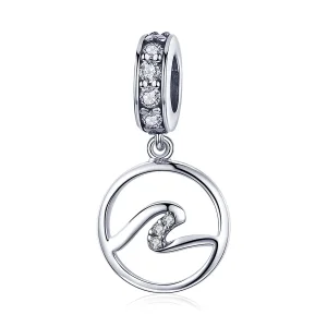Pandora Style Silver Waves Dangle - SCC1031 (image for) Pandora Style Silver Waves Dangle - SCC1031