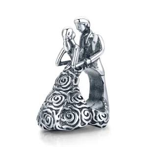 (image for) Pandora Style Silver Wedding Party Dancing Bride And Groom Charm - SCC1564