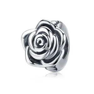 (image for) Pandora Style Silver White Rose Charm - SCC1101