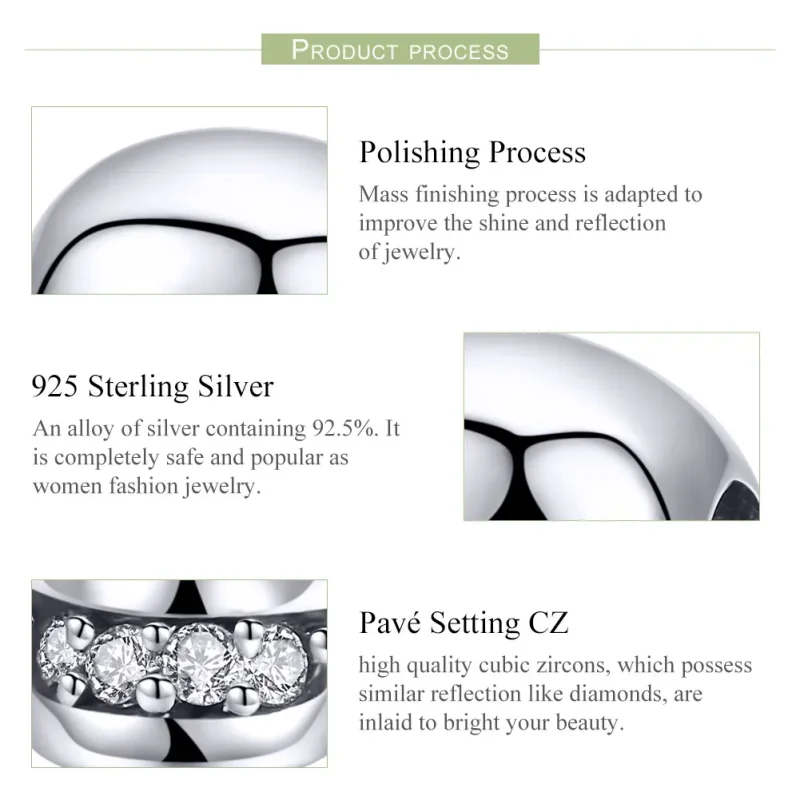 (image for) Pandora Style Silver White Skull Charm - SCC965 - View 7