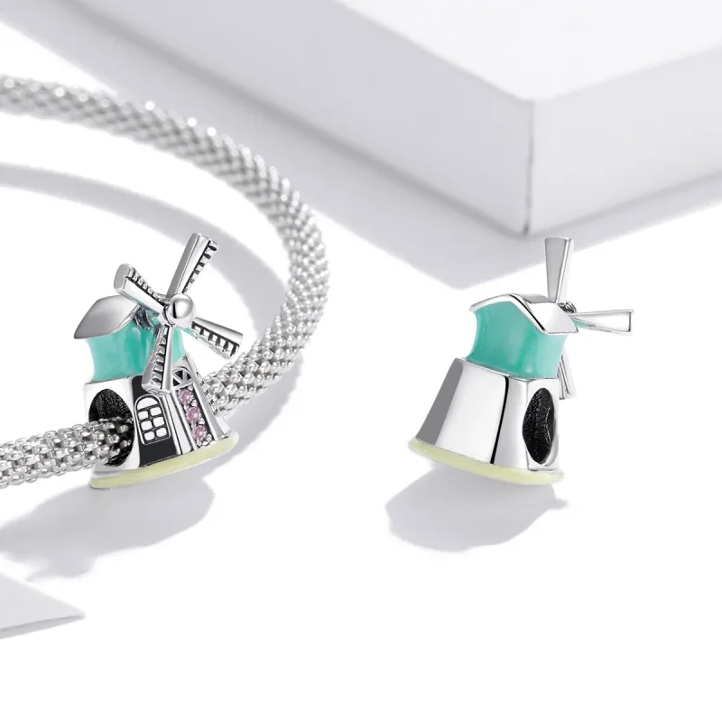 (image for) Pandora Style Silver Windmill Charm - SCC1739 - View 4