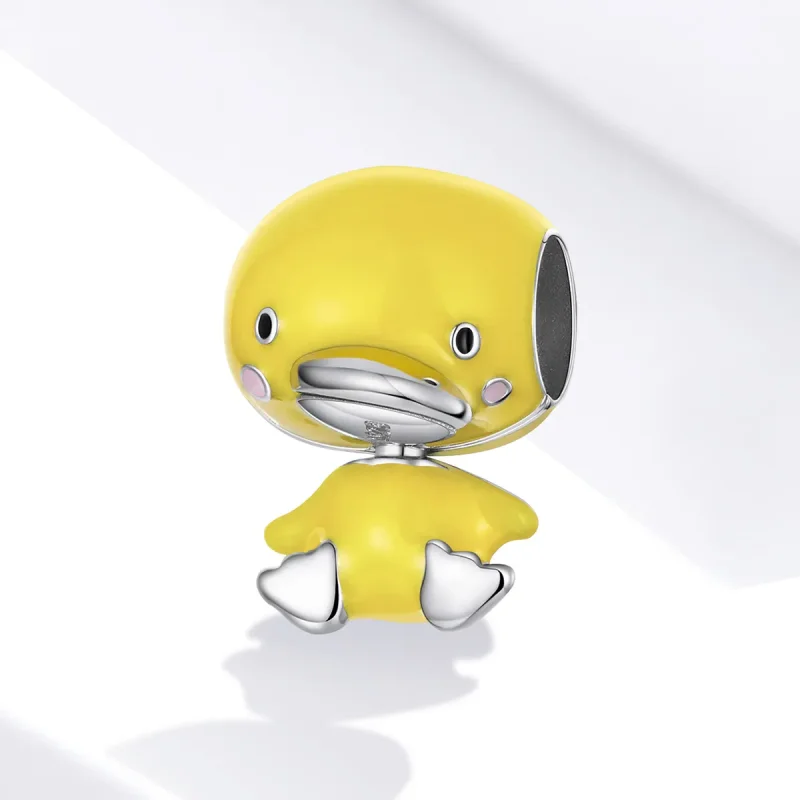 (image for) Pandora Style Silver Yellow Duck Charm - SCC1501 - View 2