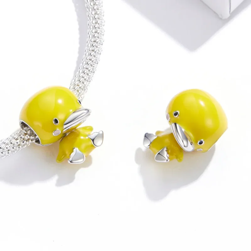 (image for) Pandora Style Silver Yellow Duck Charm - SCC1501 - View 4