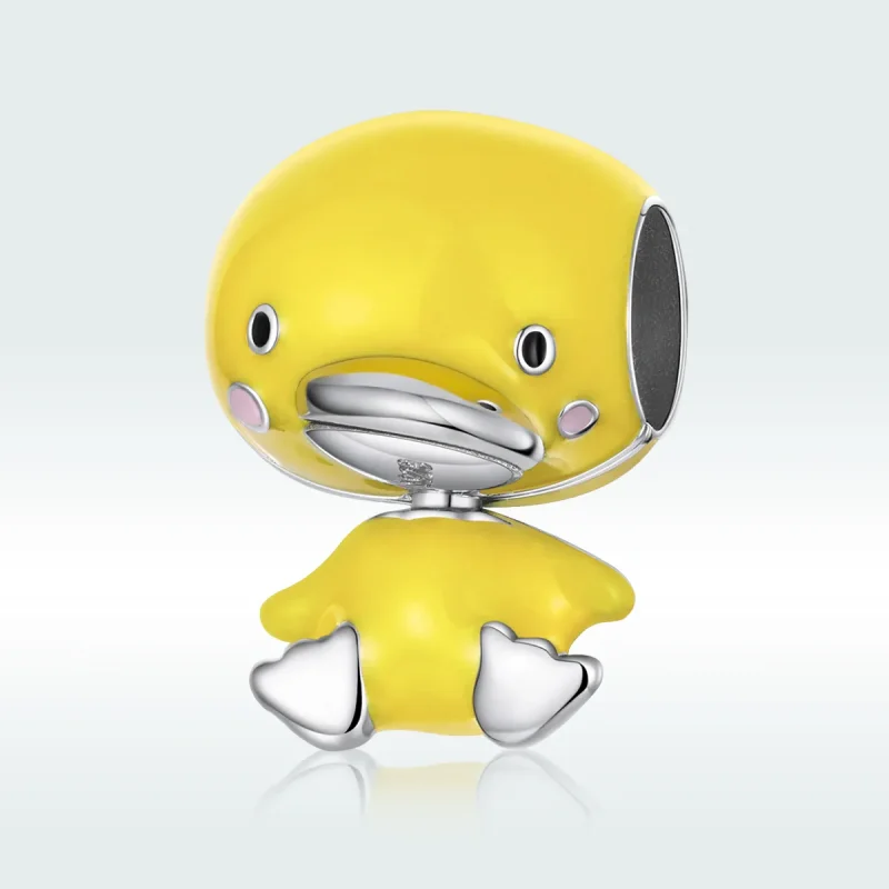 (image for) Pandora Style Silver Yellow Duck Charm - SCC1501 - View 5