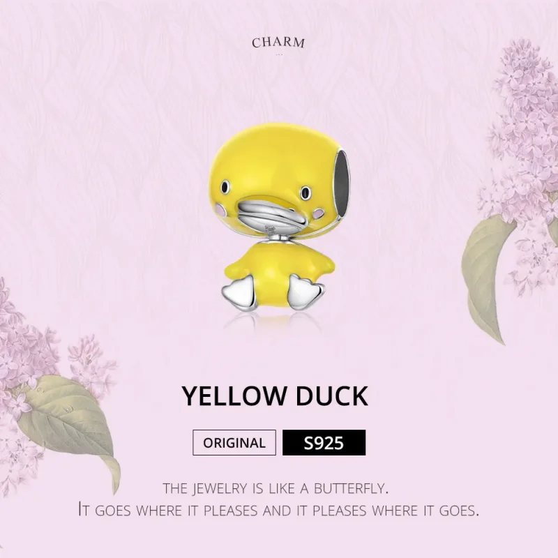 (image for) Pandora Style Silver Yellow Duck Charm - SCC1501 - View 6