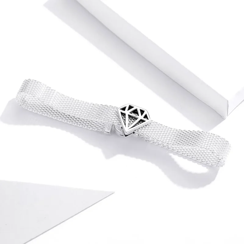 (image for) Pandora Style Simple Diamond Clip - SCX117 - View 3