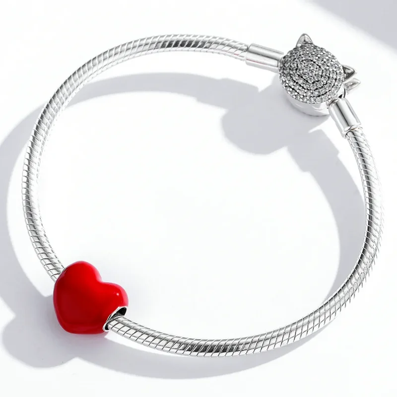(image for) Pandora Style Simple Love Charm - SCC1986-RD - View 3