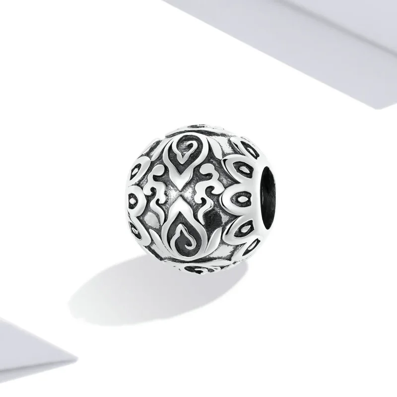 (image for) Pandora Style Sitting Buddha and Lotus Charm - SCC2168 - View 2