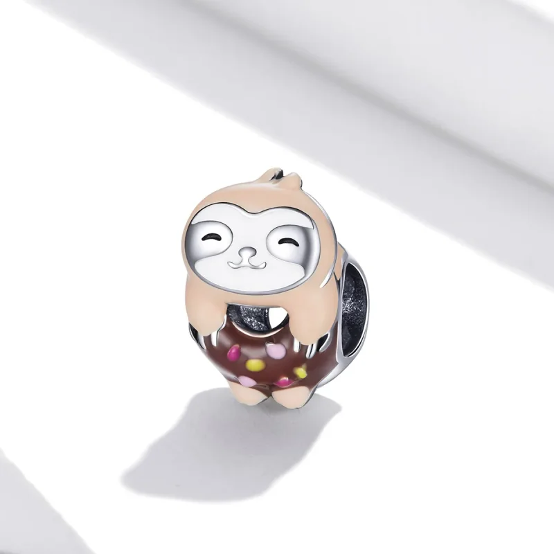 (image for) Pandora Style Sloth Donut Charm - SCC1881 - View 2