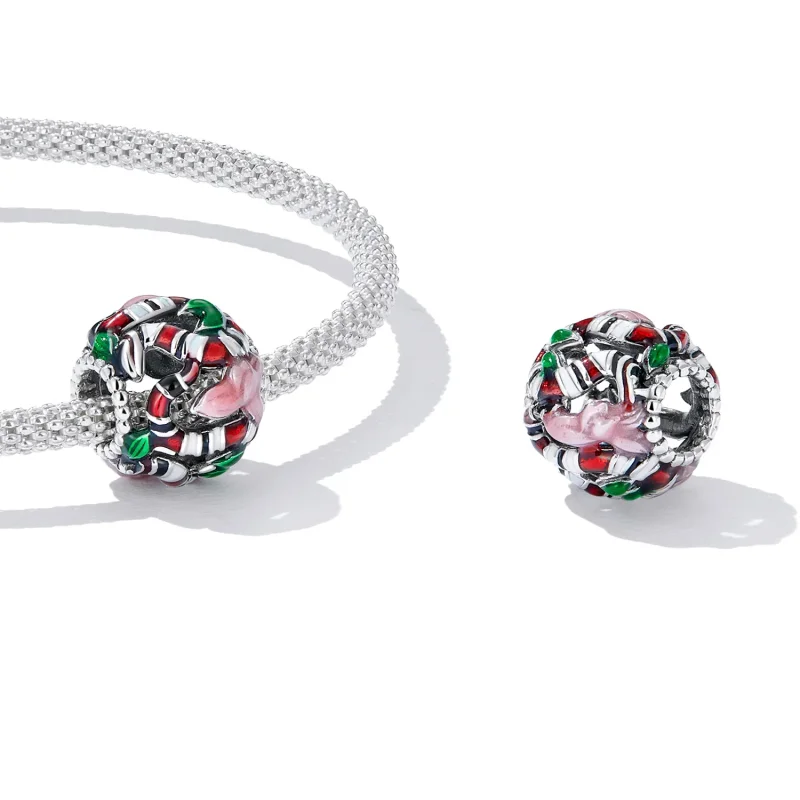 (image for) Pandora Style Snake Flower Charm - SCC2250 - View 4