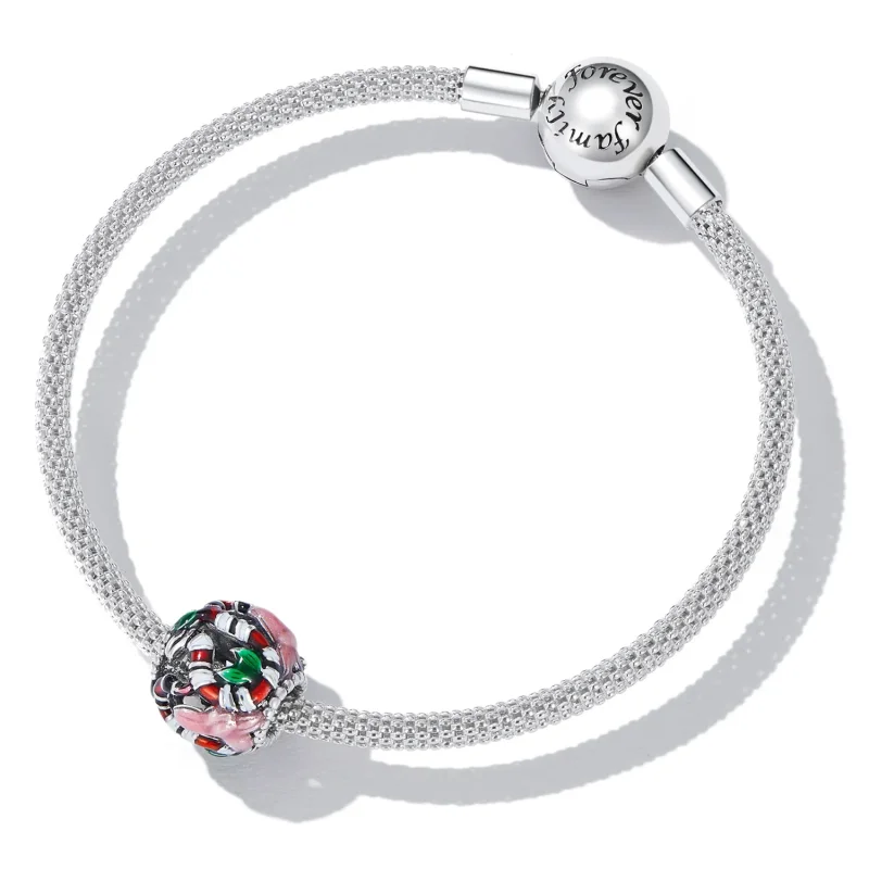 (image for) Pandora Style Snake Flower Charm - SCC2250 - View 5