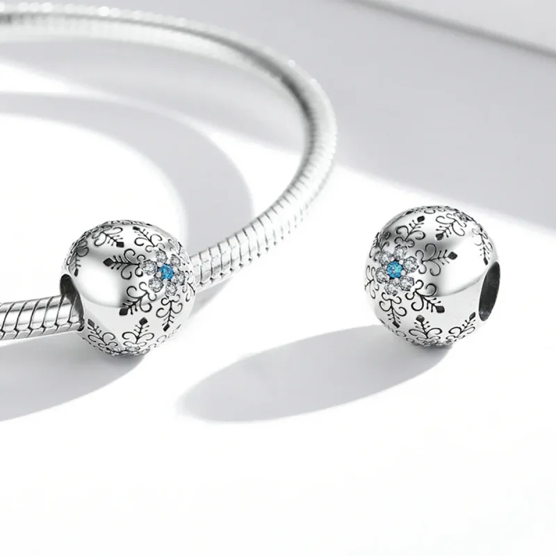 (image for) Pandora Style Snowflakes Charm - BSC513 - View 4