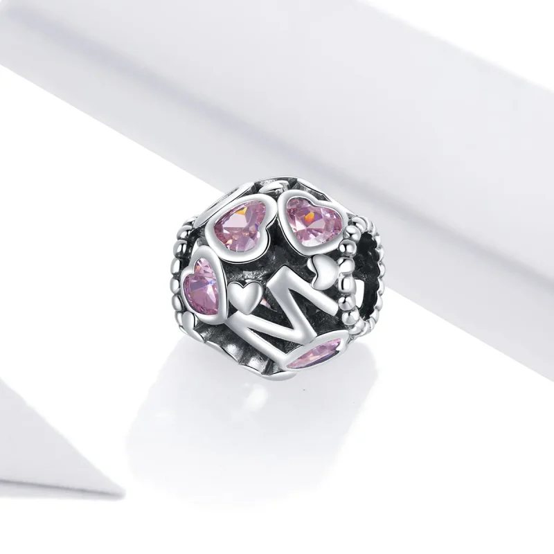 (image for) Pandora Style Spherical Heart Charm - BSC421 - View 2