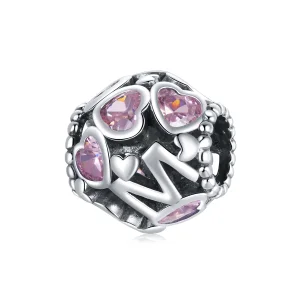 (image for) Pandora Style Spherical Heart Charm - BSC421