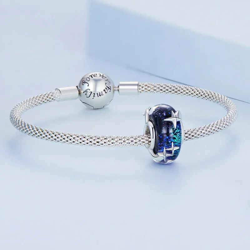 (image for) Pandora Style Starry Sky Glass Charm - BSC682 - View 5