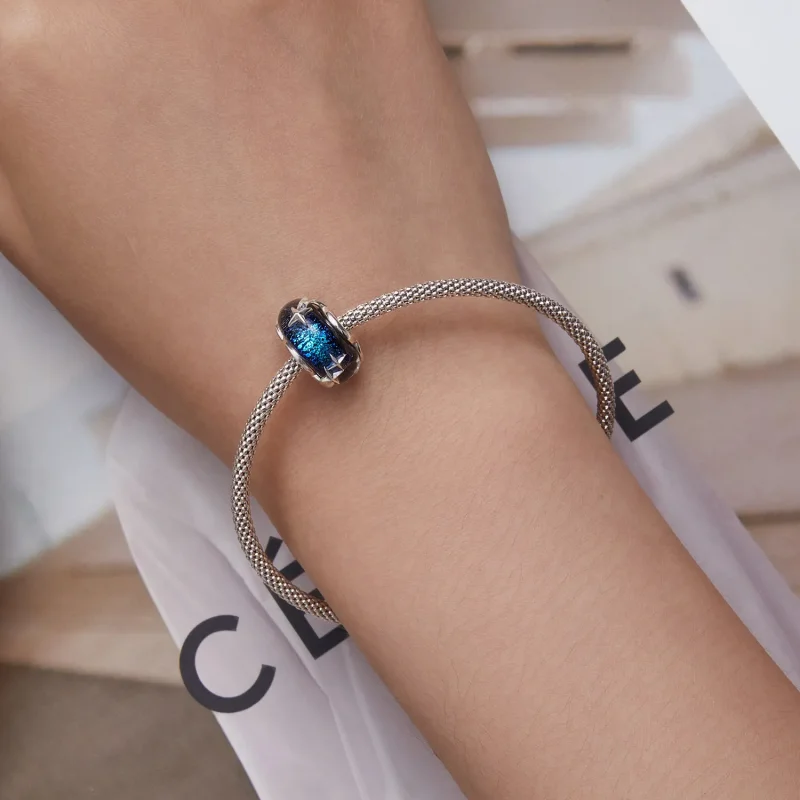 (image for) Pandora Style Starry Sky Glass Charm - BSC682 - View 6