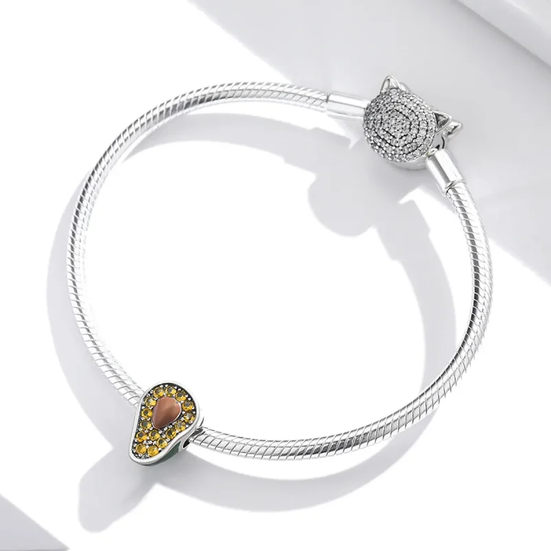 (image for) Pandora Style Summer Avocado Charm - SCC1906 - View 3