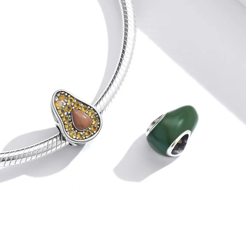 (image for) Pandora Style Summer Avocado Charm - SCC1906 - View 4