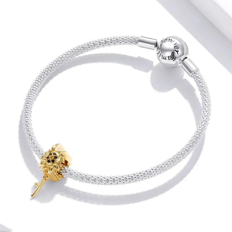 (image for) Pandora Style Sun Flower Charm - BSC425 - View 3