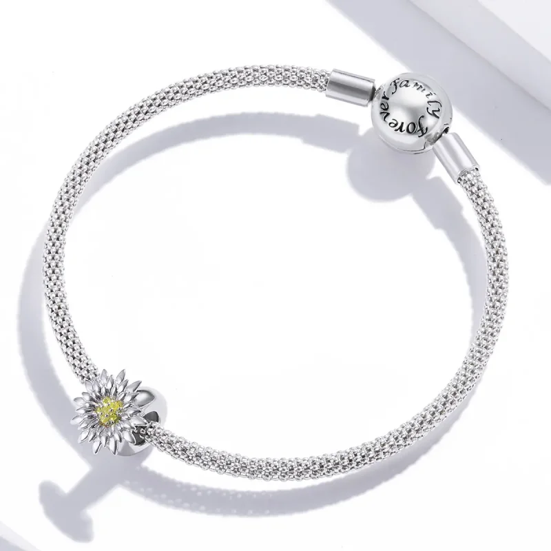(image for) Pandora Style Sun Flower Charm - SCC1765 - View 3