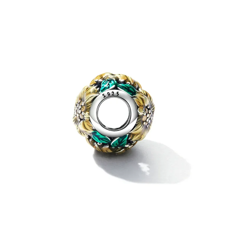 (image for) Pandora Style Sunflower Charm - SCC2209 - View 3