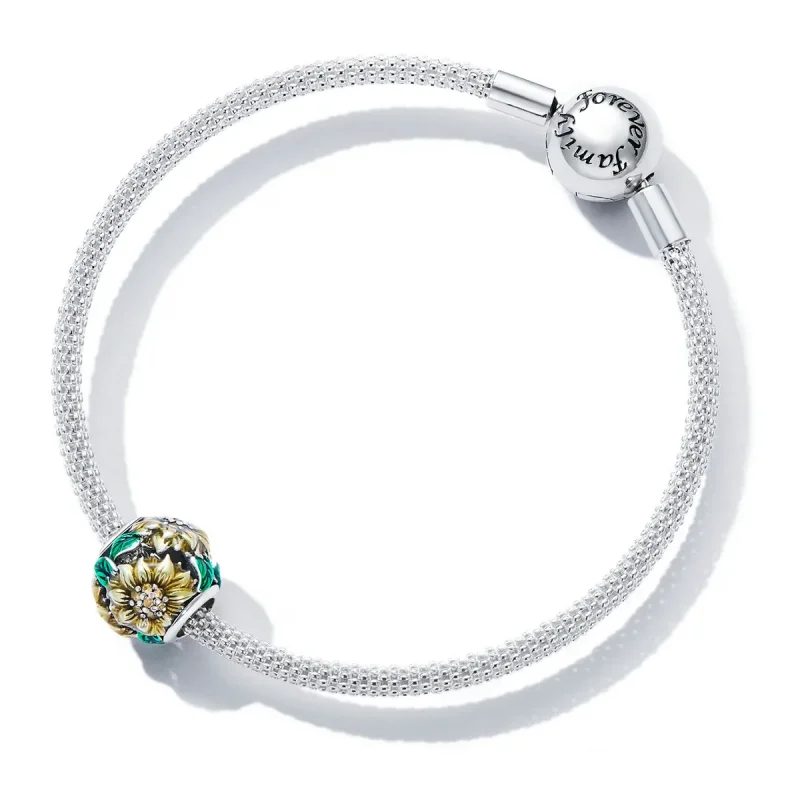 (image for) Pandora Style Sunflower Charm - SCC2209 - View 5