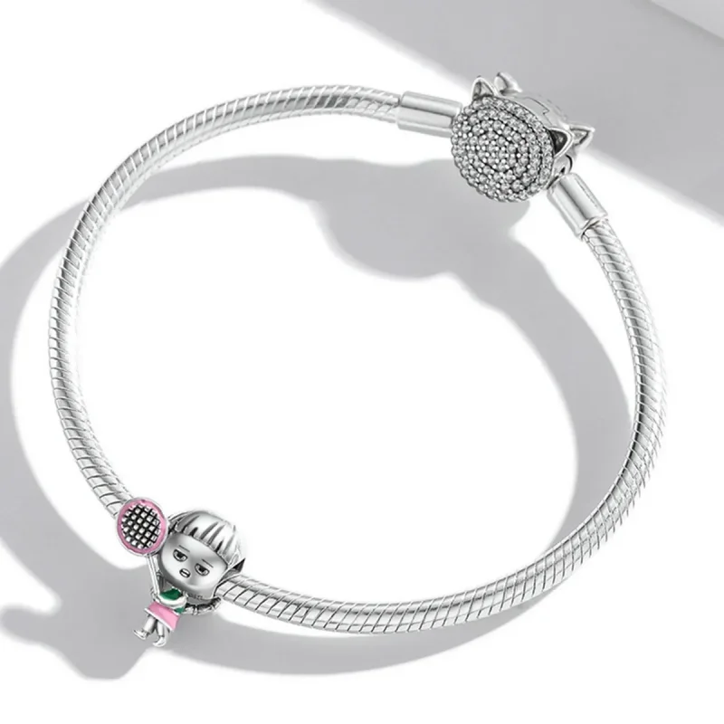 (image for) Pandora Style Tennis Girl Charm - SCC2051 - View 3