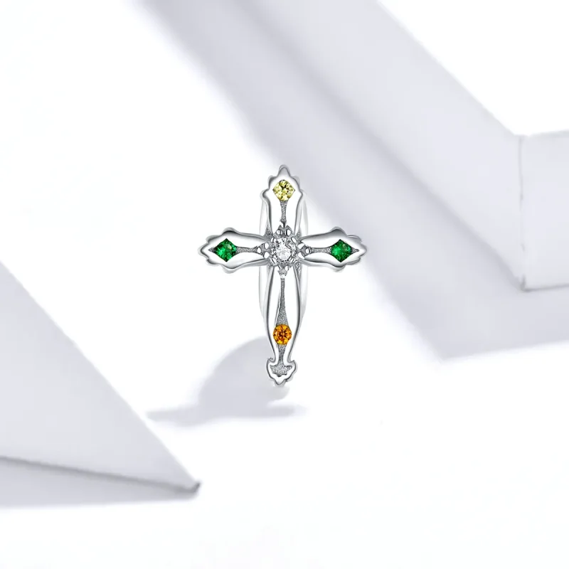 (image for) Pandora Style Thanksgiving Cross Charm - BSC343 - View 2