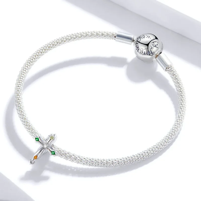 (image for) Pandora Style Thanksgiving Cross Charm - BSC343 - View 3