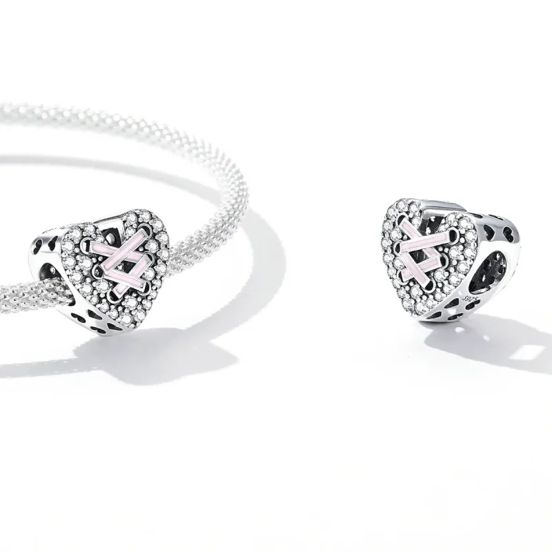 (image for) Pandora Style Tie Love Charm - SCC2204 - View 4