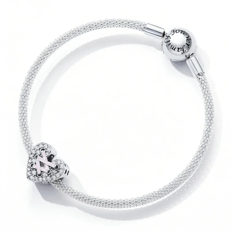 (image for) Pandora Style Tie Love Charm - SCC2204 - View 5