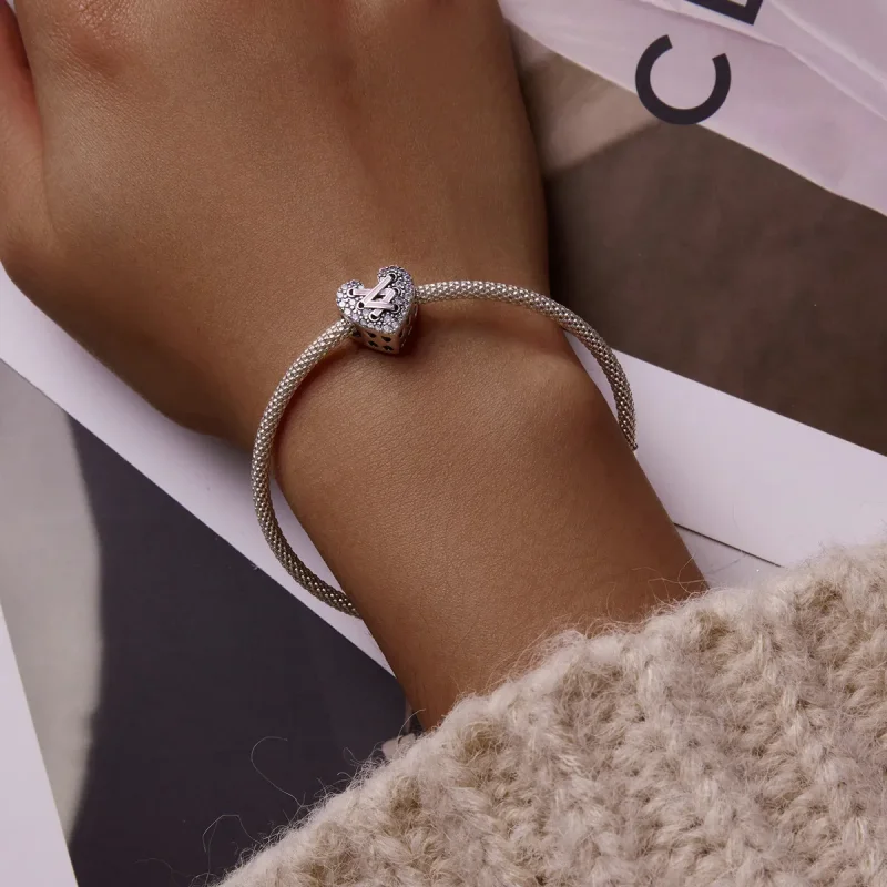 (image for) Pandora Style Tie Love Charm - SCC2204 - View 6