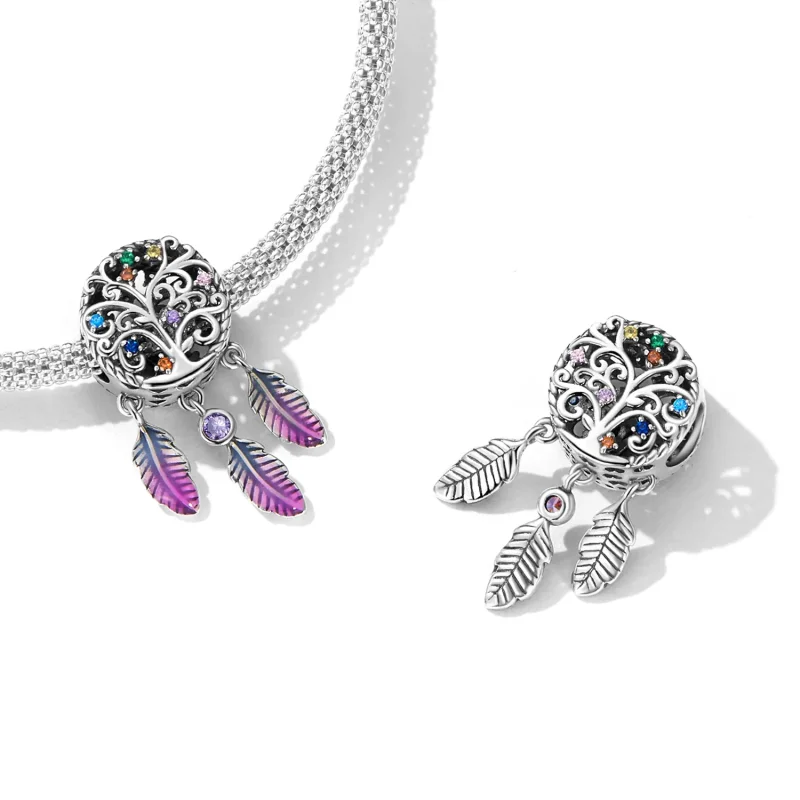 (image for) Pandora Style Tree of Life Dream Catcher Charm - SCC2268 - View 4