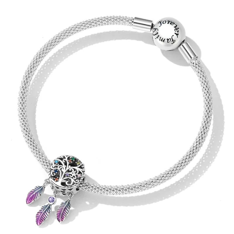 (image for) Pandora Style Tree of Life Dream Catcher Charm - SCC2268 - View 5