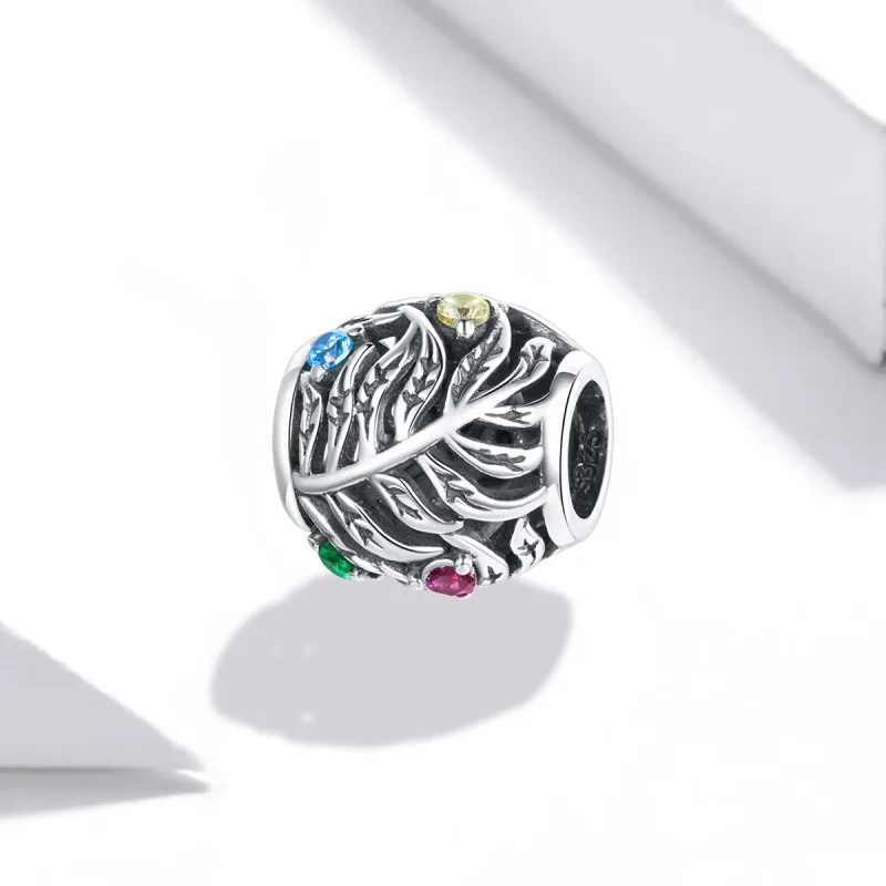 (image for) Pandora Style Tropical Leaves Charm - BSC450 - View 2