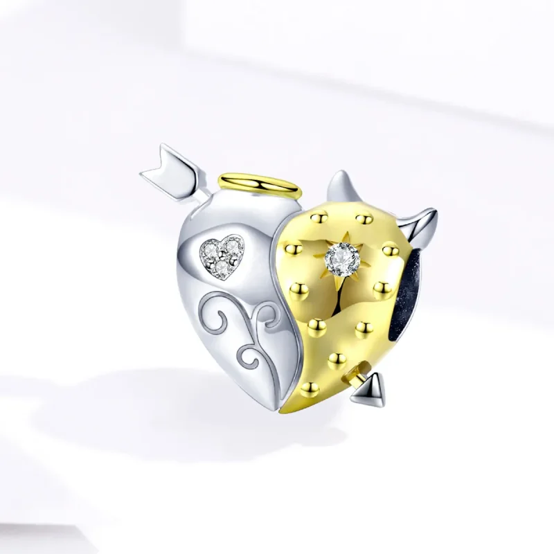 (image for) Pandora Style Two Tone Angel & Devil Charm - BSC107 - View 2