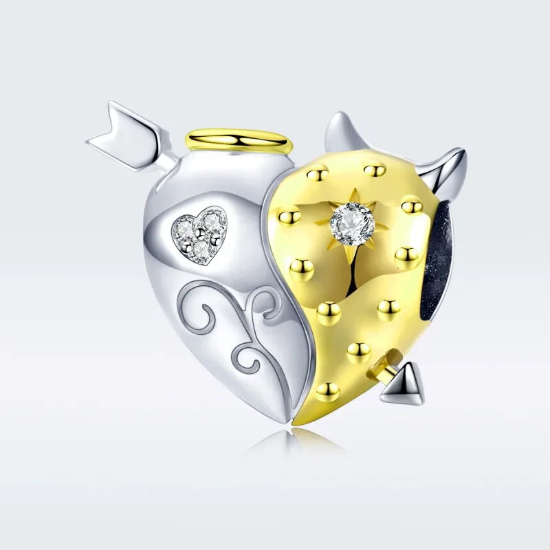 (image for) Pandora Style Two Tone Angel & Devil Charm - BSC107 - View 5