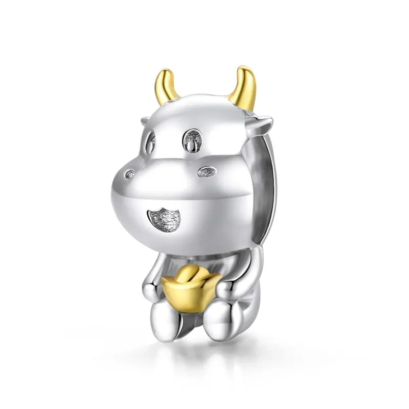 (image for) Pandora Style Two Tone Bicolor Lucky Cow Charm - SCC1709