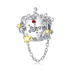 (image for) Pandora Style Two Tone Bicolor Magic Clock Charm - BSC406