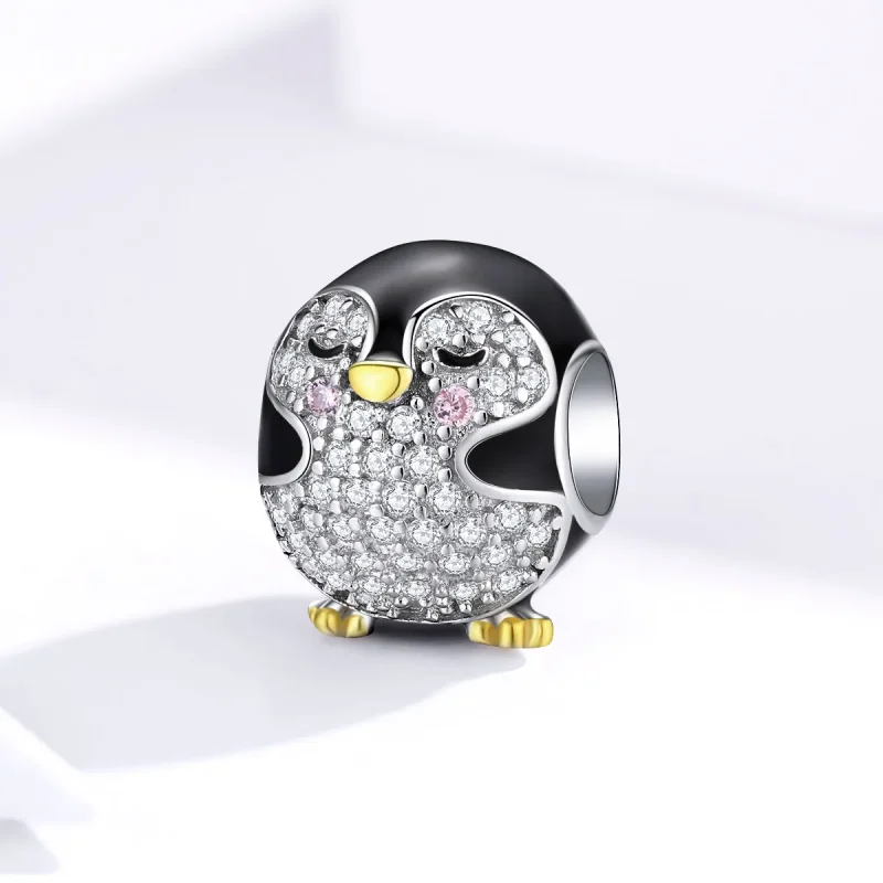 (image for) Pandora Style Two Tone Bicolor Penguin Charm - BSC126 - View 2