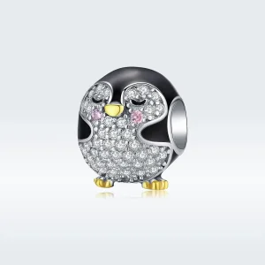 (image for) Pandora Style Two Tone Bicolor Penguin Charm - BSC126