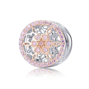 (image for) Pandora Style Two Tone Blooming bud Charm - SCC923