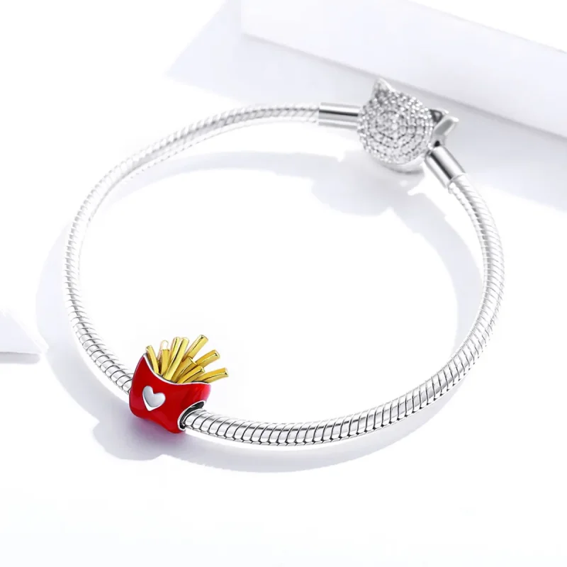 (image for) Pandora Style Two Tone Delicious Fries Charm - SCC1606 - View 3
