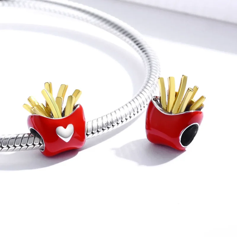 (image for) Pandora Style Two Tone Delicious Fries Charm - SCC1606 - View 4