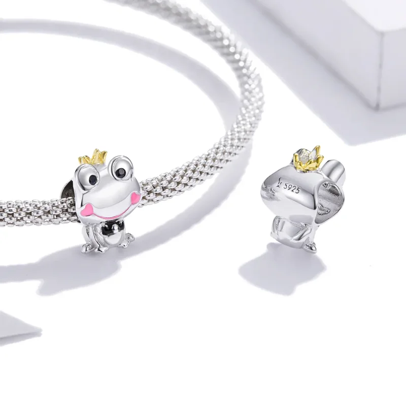 (image for) Pandora Style Two Tone Gentle Frog Charm - SCC1769 - View 4