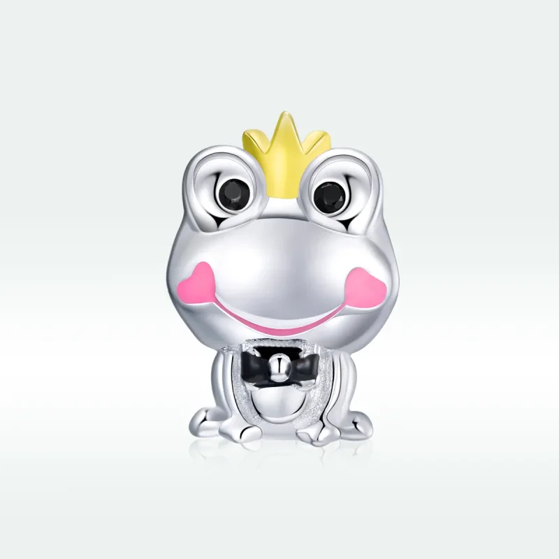 (image for) Pandora Style Two Tone Gentle Frog Charm - SCC1769 - View 5